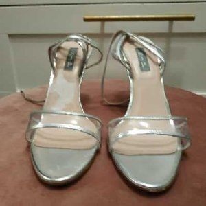 SJP Womens Queen Silver Heels